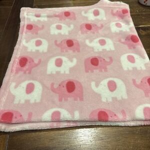 Garanimals Pink White Elephant Baby Blanket Walmart Security Lovey 30x36"